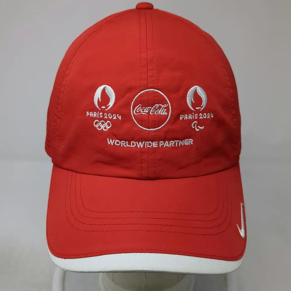 Nike Baseball Cap Red L Paris 2024 Olympics Coca-Cola Dri-FIT Strapback Hat